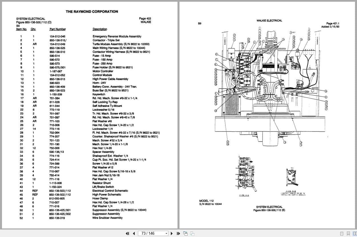 Raymond Pallet Truck 111 112 113 114 Parts Catalog PDPM 0127 (2)