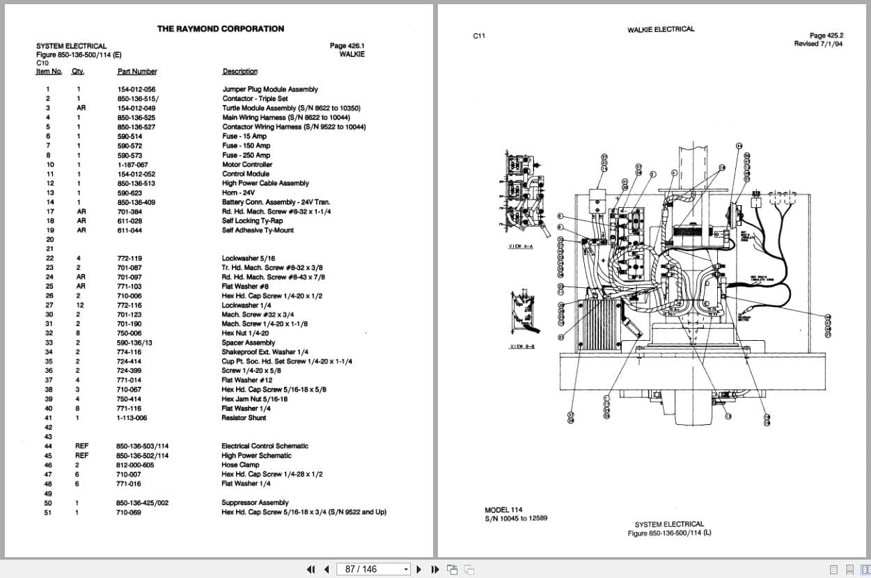 Raymond Pallet Truck 111 112 113 114 Parts Catalog PDPM 0127 (3)
