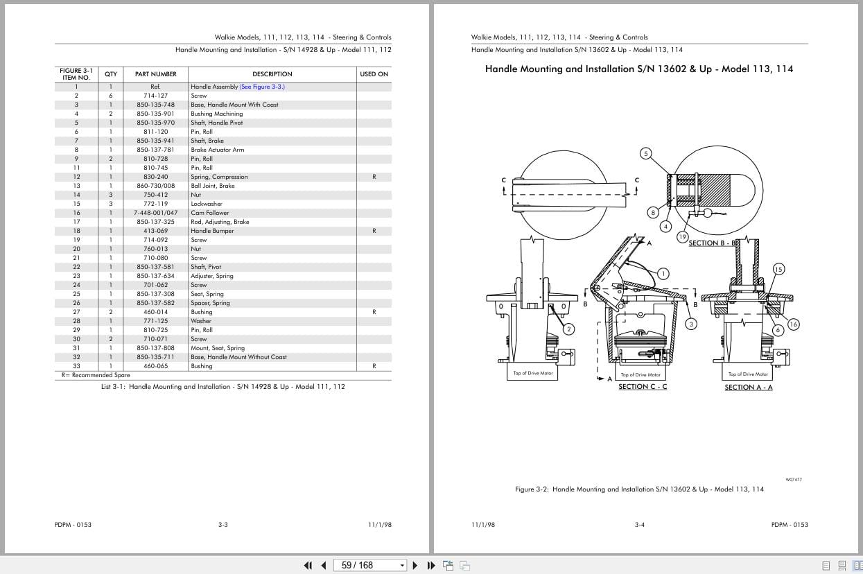 Raymond Pallet Truck 111 112 113 114 Parts Catalog PDPM 0153 (2)