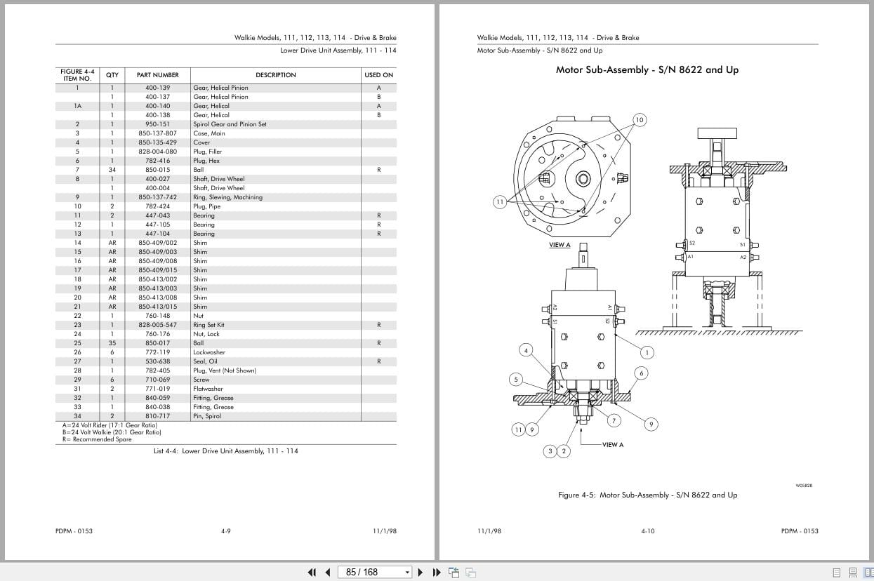 Raymond Pallet Truck 111 112 113 114 Parts Catalog PDPM 0153 (3)