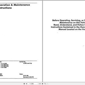 Raymond Pallet Truck 111F to 114 TOW Operation Maintenance Instructions PDMM0003 (1)