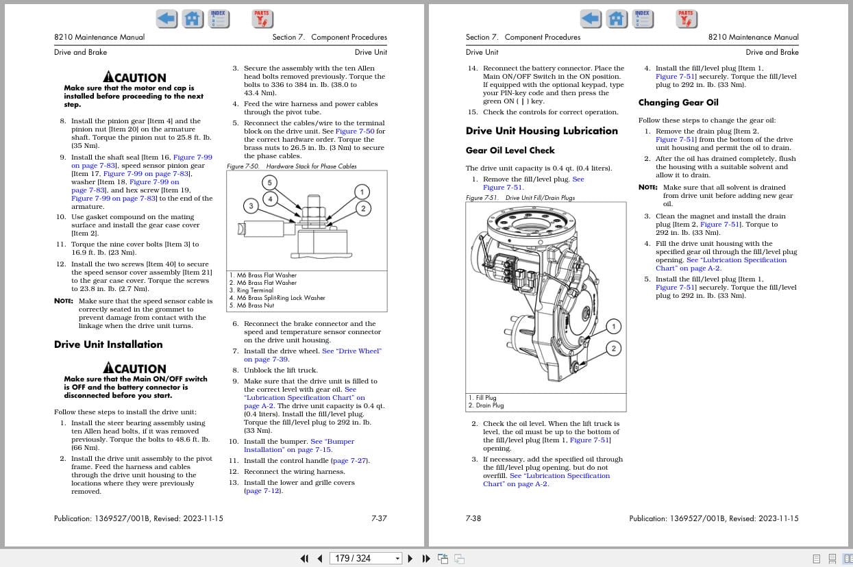 Raymond Pallet Truck 8210 Maintenance Manual 1369527001B 2023 (2)