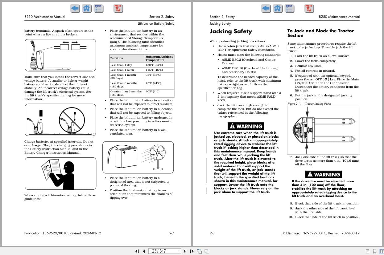 Raymond Pallet Truck 8250 Maintenance Manual 1369529001C 2024 (2)