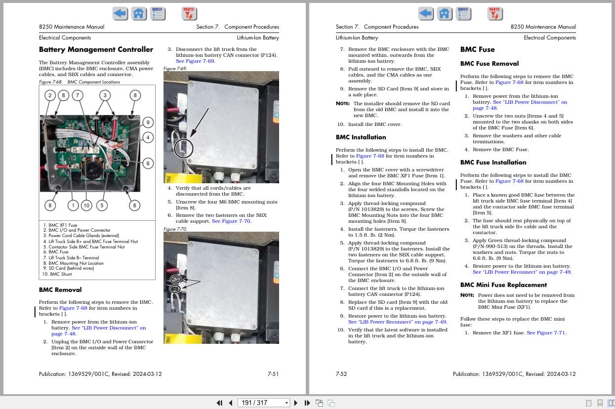 Raymond Pallet Truck 8250 Maintenance Manual 1369529001C 2024 (3)