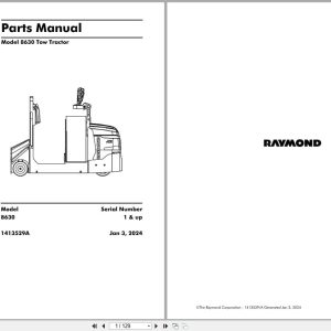 Raymond Pallet Truck 8630 Parts Manual 1413529A 2024 (1)