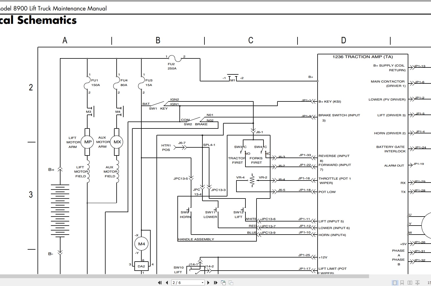Raymond Pallet Truck 8900 Electrical Schematic 1087856 2021 (2)