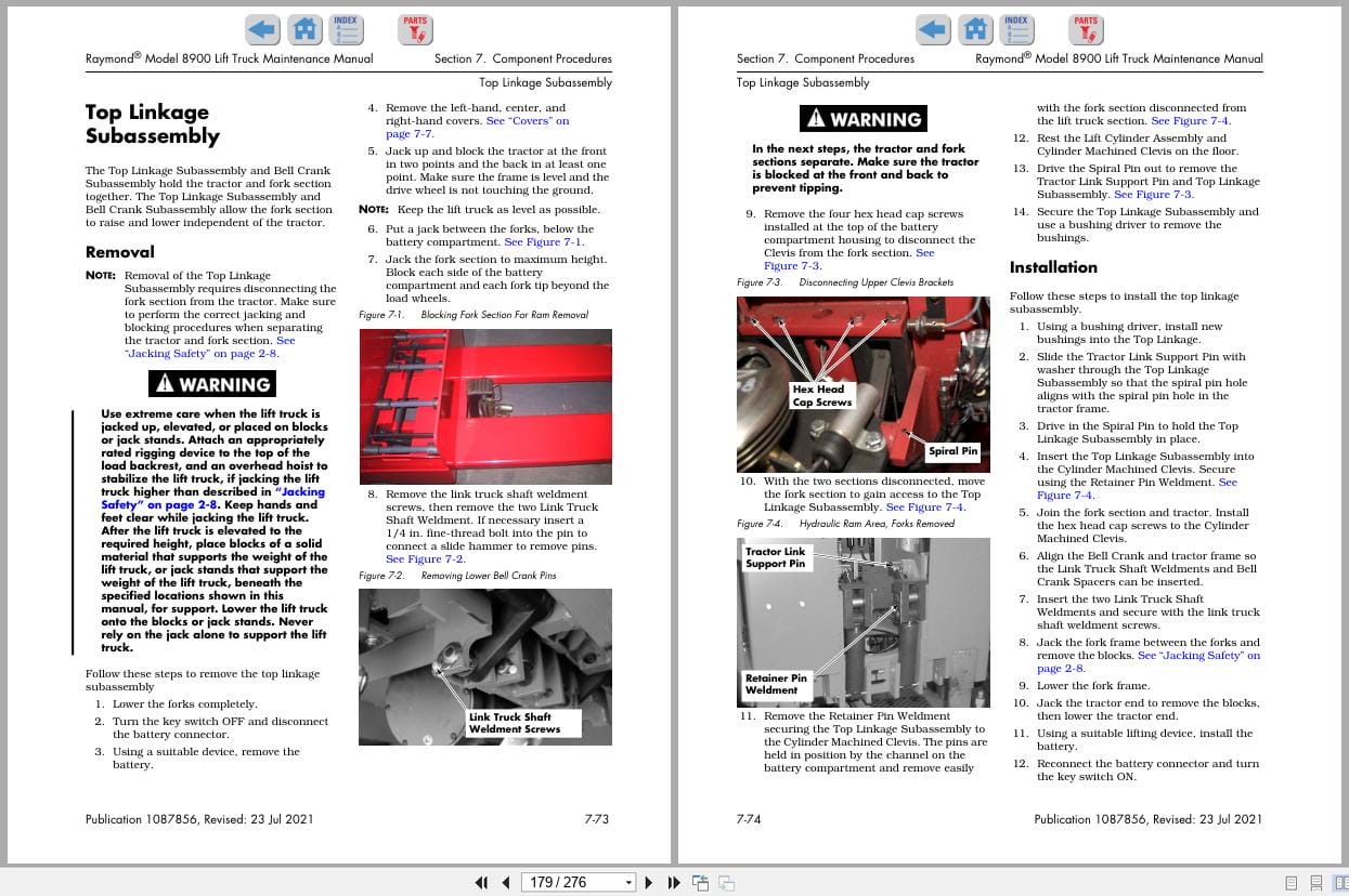 Raymond Pallet Truck 8900 Maintenance Manual 1087856E 2021 (3)