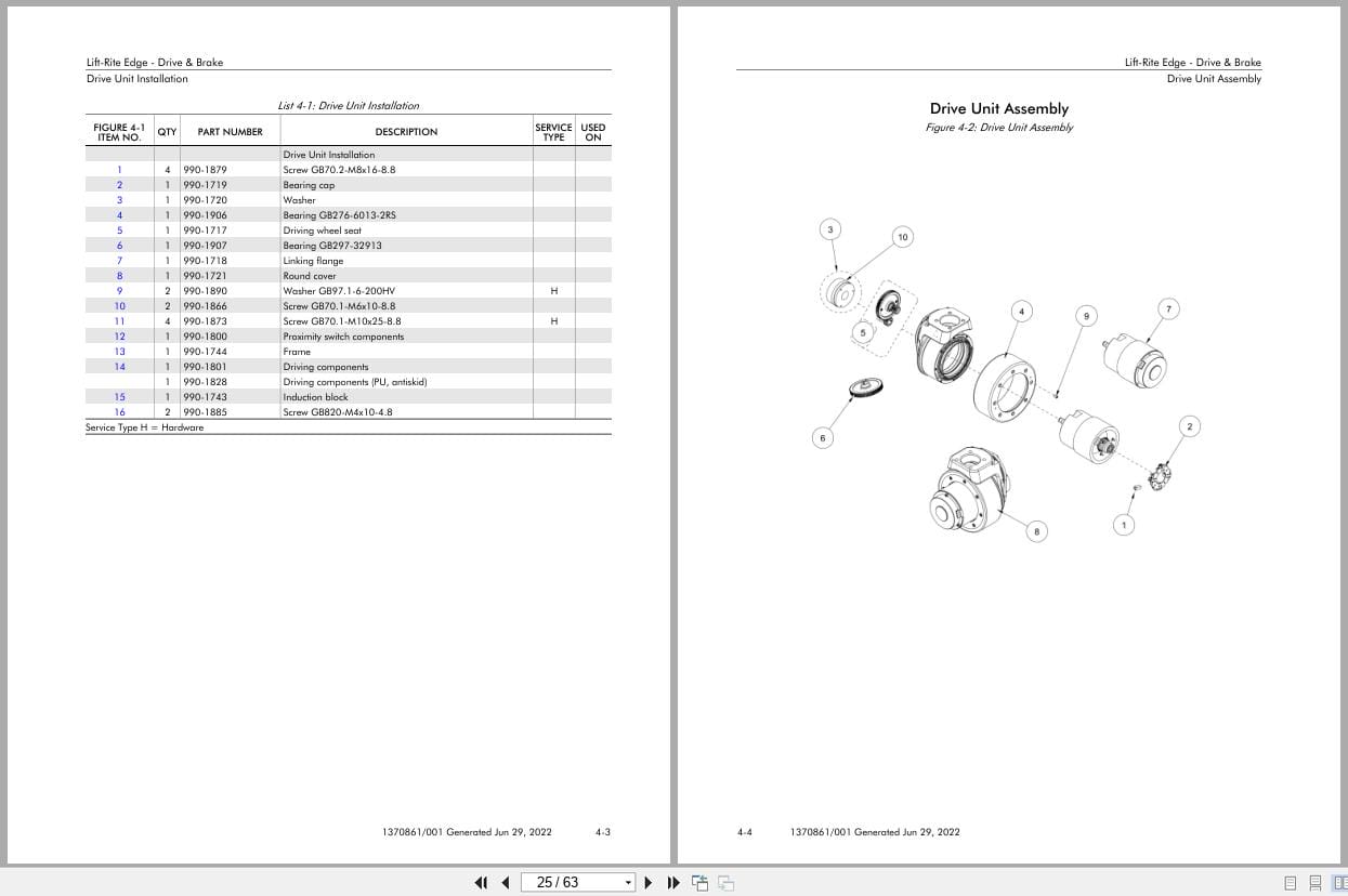 Raymond Pallet Truck EDGE Parts Manual 1370861001A 2022 (3)