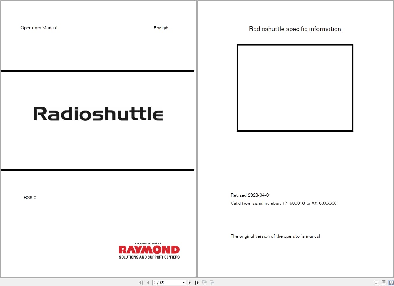 Raymond Radio Shuttle Service Operators User Manuals (1)