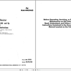 Raymond Reach 20 Operation Maintenance Manual MM 35B (1)