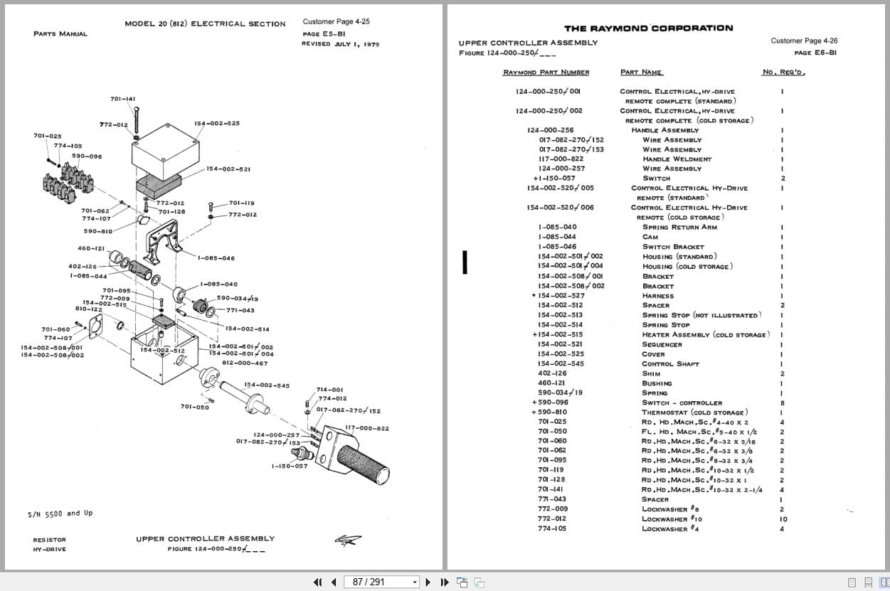 Raymond Reach 20 Parts Catalog PDPM 0081 (3)