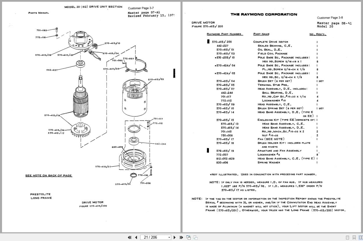 Raymond Reach 20 Parts Catalog PDPM 0082 (2)