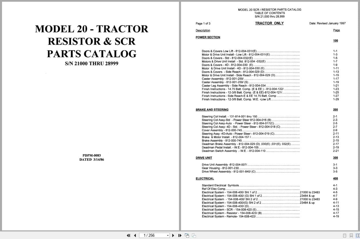 Raymond Reach 20 Resistor SCR Parts Catalog PDPM 0083 (1)