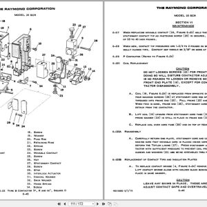 Raymond Reach 20 Scr Operation Maintenance Manual Mm 33B (3)