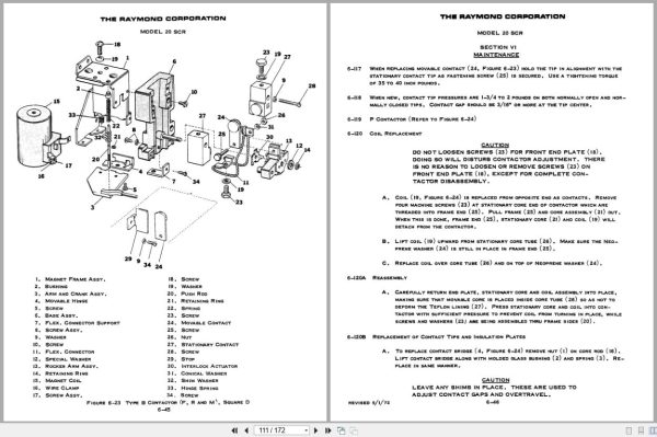 Raymond Reach 20 Scr Operation Maintenance Manual Mm 33B (3)