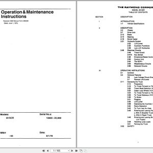 Raymond Reach 20 SCR Operation Maintenance Manual MM 63 (1)