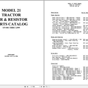 Raymond Reach 21SCR Parts Catalog PDPM 0087 (1)