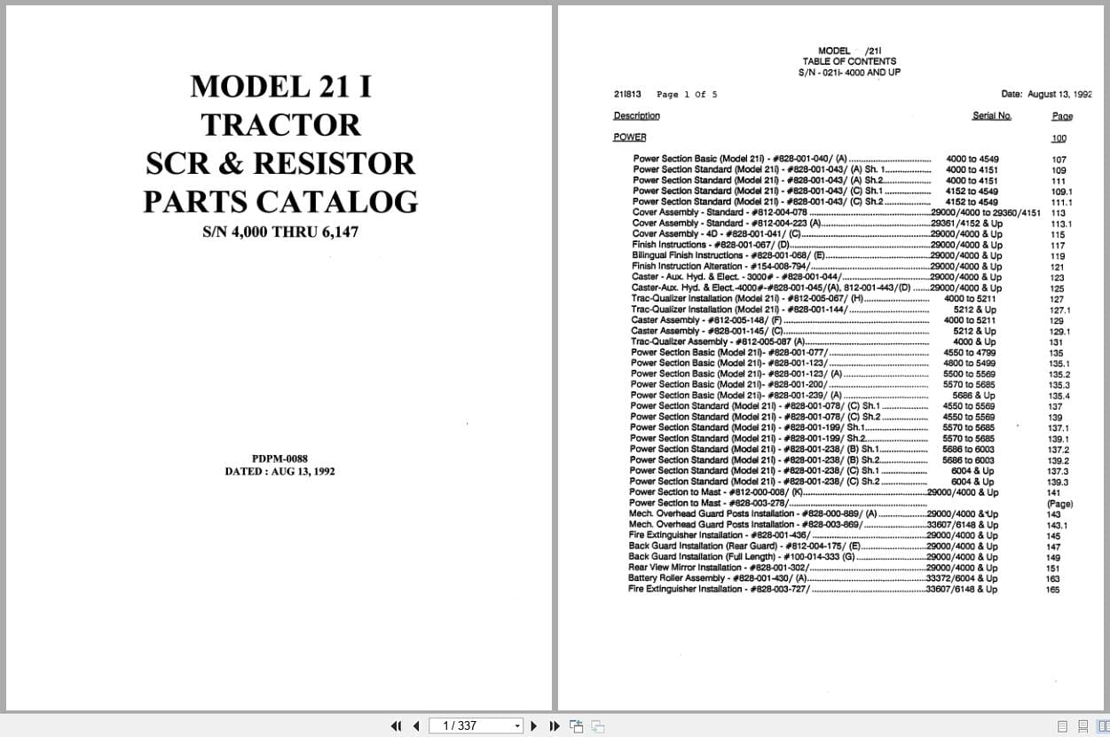 Raymond Reach 21i Parts Catalog PDPM 0088 (1)