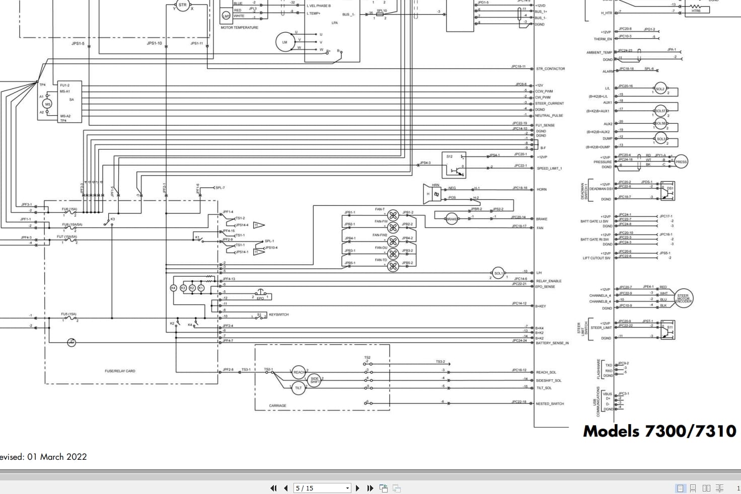 Raymond Reach 7200 7300 7310 Hydraulic Electrical Schematic 1252755B 2022 (2)