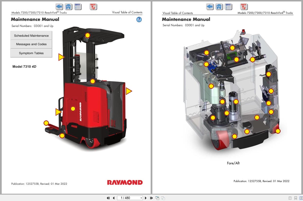 Raymond Reach 7200 7300 7310 Maintenance Manual 1252755B 2022 (1)