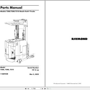 Raymond Reach 7200 7300 7310 Parts Manual 1188942B 2022 (1)