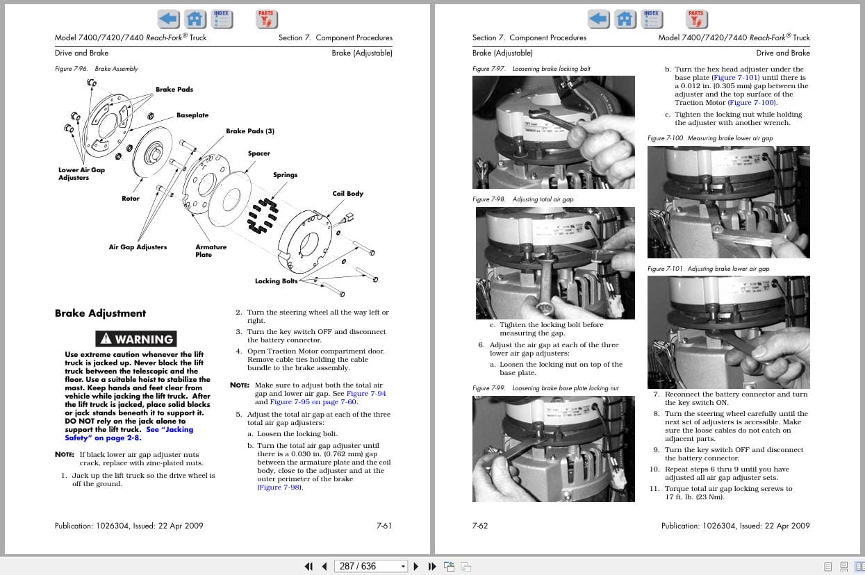 Raymond Reach 7400 7420 7440 Maintenance Manual 1026304C 2009 (2)