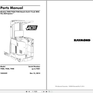 Raymond Reach 7400 7420 7440 Parts Manual 1033359 2014 (1)