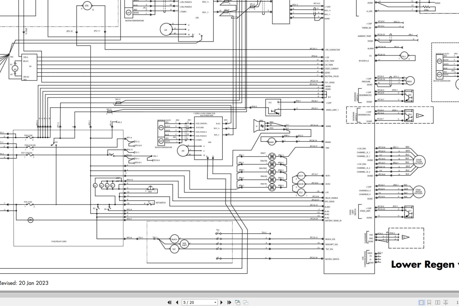 Raymond Reach 7500 7520 Hydraulic Electrical Schematic 1252757B 2023 (2)