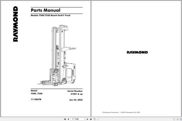 Raymond Reach 7500 7520 Parts Manual 1112847B 2023 (1)