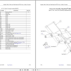 Raymond Reach 7600 7620 7640 Parts Manual 1087945A 2009 (3)