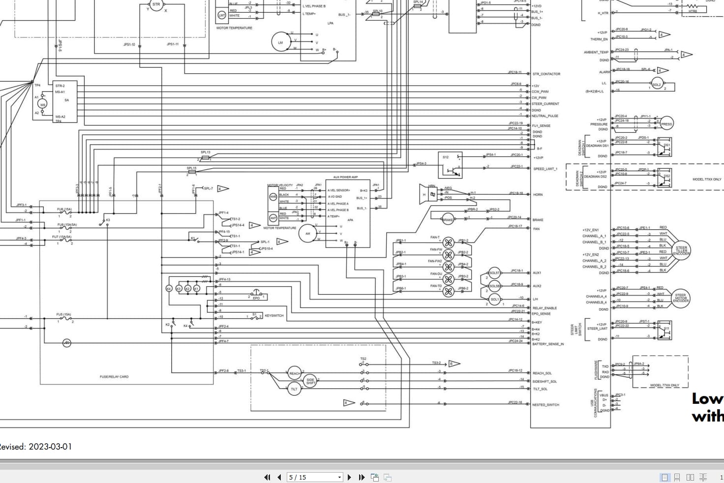 Raymond Reach 7700 7720 Hydraulic Electrical Schematic 1252759B 2023 (2)