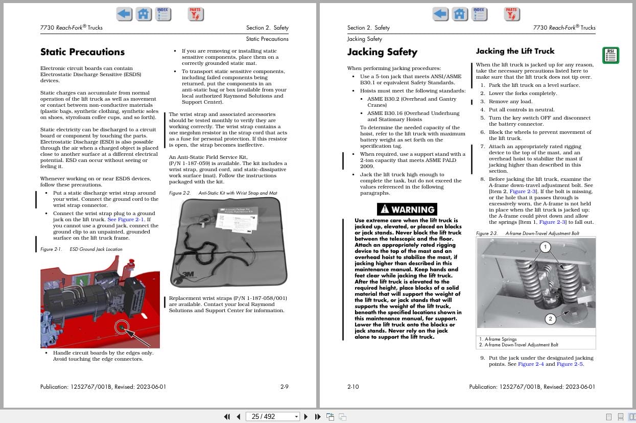 Raymond Reach 7730 Maintenance Manual 1252767001B 2023 (2)