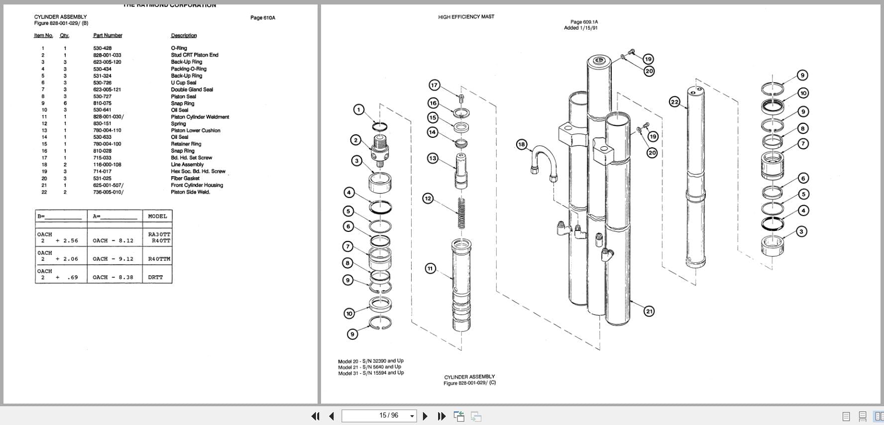 Raymond Reach DRTT High Efficiency Mast 14 Parts Catalog PDMM 0007 (3)