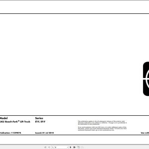 Raymond Reach EASi Hydraulic Electrical Schematic 1122987A 2010 (1)