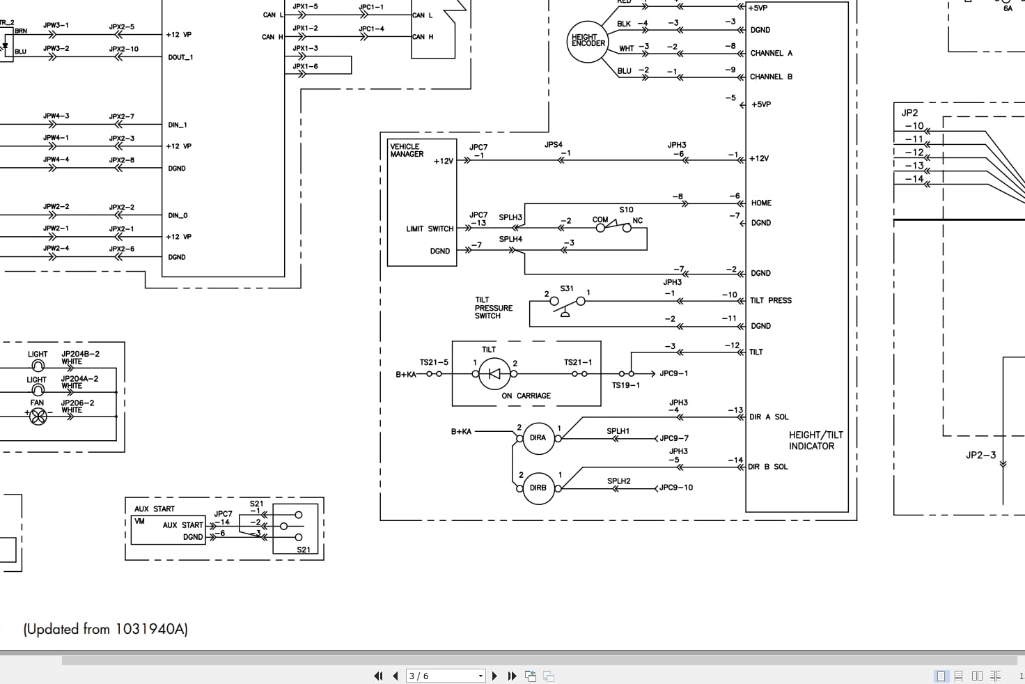 Raymond Reach EASi Hydraulic Electrical Schematic 1122987A 2010 (2)
