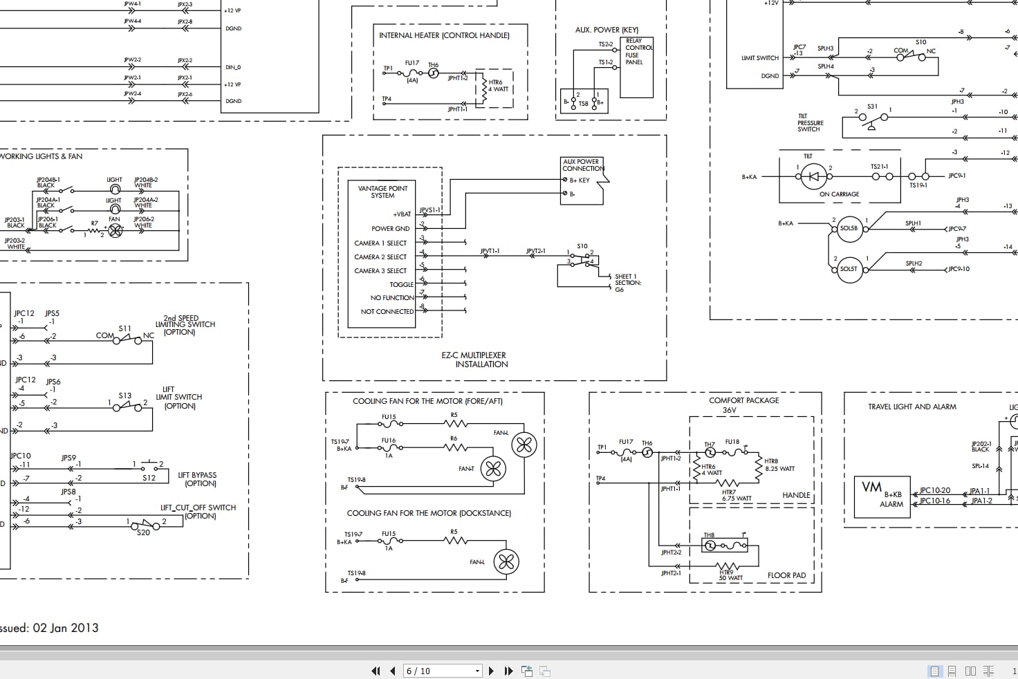 Raymond Reach EASi Hydraulic Electrical Schematic 1122988B 2013 (2)