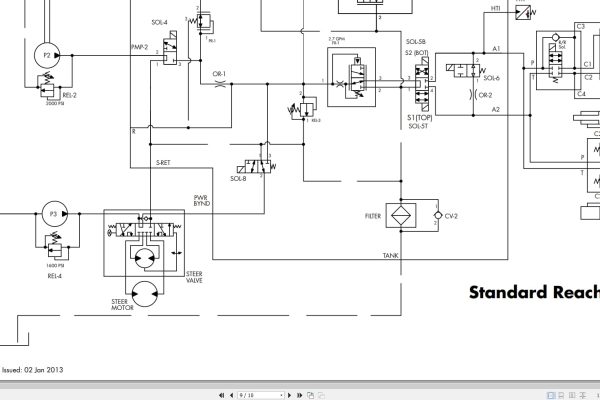 Raymond Reach Easi Hydraulic Electrical Schematic 1122988B 2013 (3)