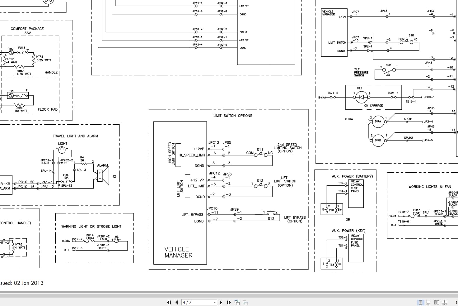 Raymond Reach EASi Hydraulic Electrical Schematic 1122989B 2013 (2)