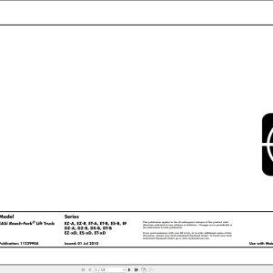 Raymond Reach EASi Hydraulic Electrical Schematic 1122990A 2010 (1)