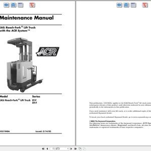 Raymond Reach EASi Maintenance Manual 1031940A 2005 (1)