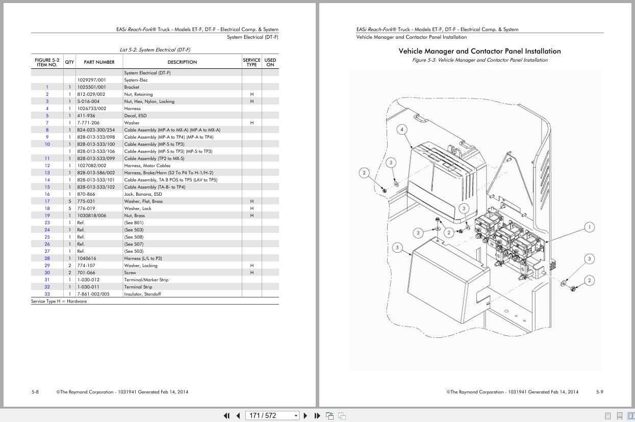 Raymond Reach EASi Parts Manual 1031941 2014 (3)