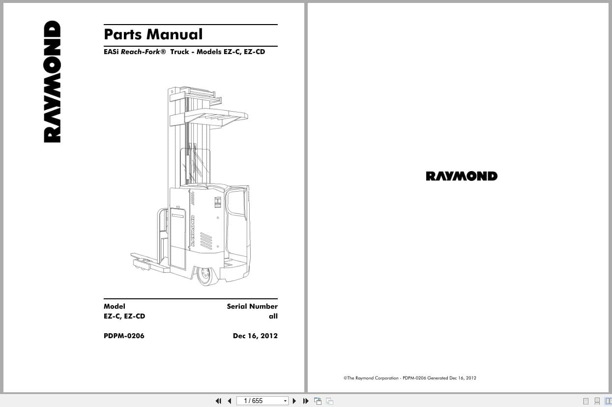 Raymond Reach EASi Parts Manual PDPM 0206 2012 (1)
