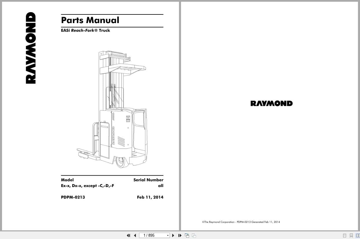 Raymond Reach EASi Parts Manual PDPM 0213 2014 (1)