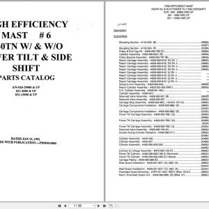 Raymond Reach R40TN High Efficiency Mast 6 Parts Catalog PDMM 0005 (1)
