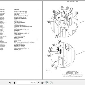 Raymond Reach S30Tt High Efficiency Mast 22 Parts Catalog Pdmm 0005 Pdmm 0007 (2)