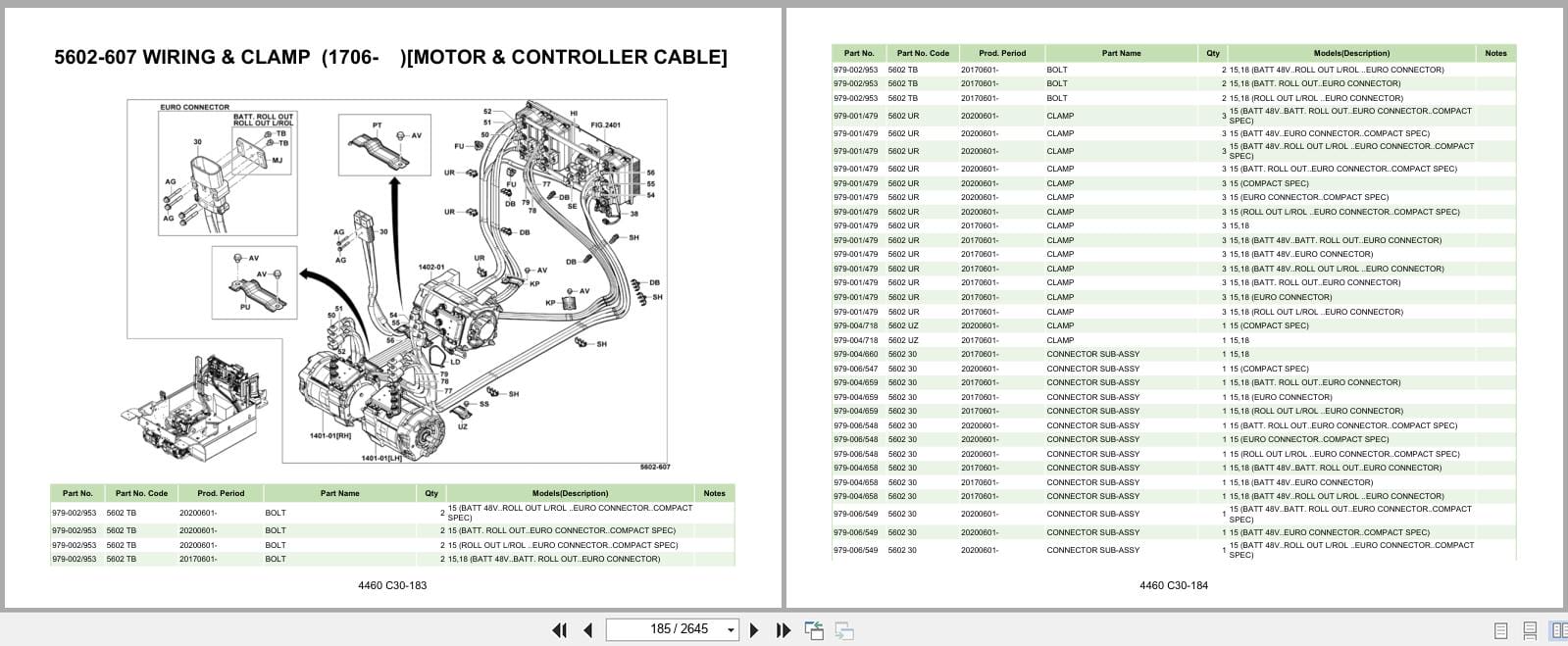 Raymond Sit Down Counterbalanced 4460 C30 Parts Manual 1418028001A 2023 (2)