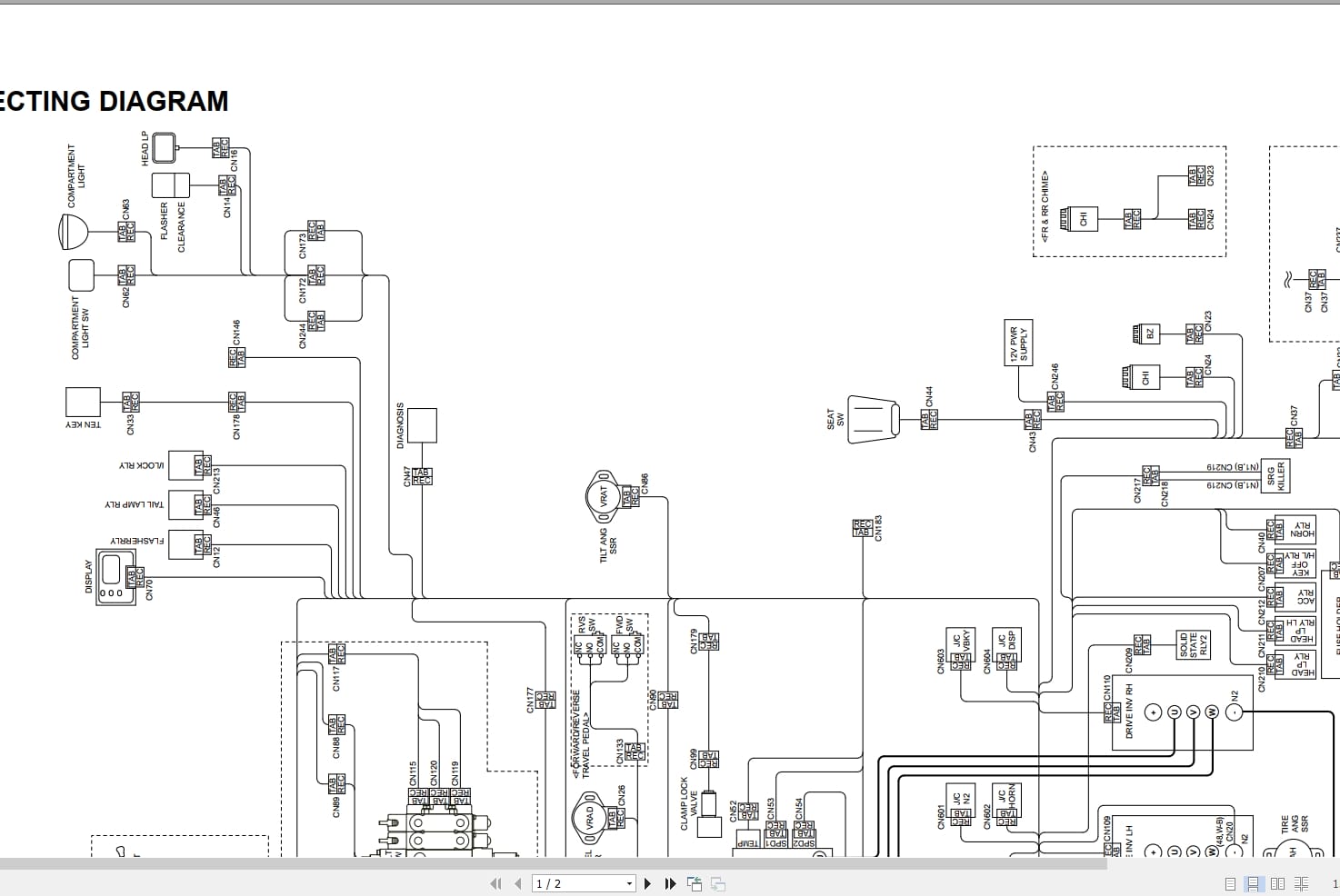 Raymond Sit Down Counterbalanced 4460 SN 00001 to 18447 Wiring Diagram (1)
