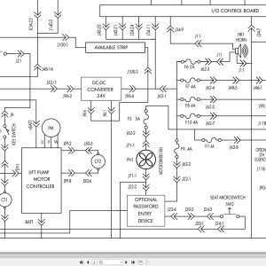 Raymond Sit Down Counterbalanced 4700 Hydraulic Electrical Schematic 1160095B 2015 (2)