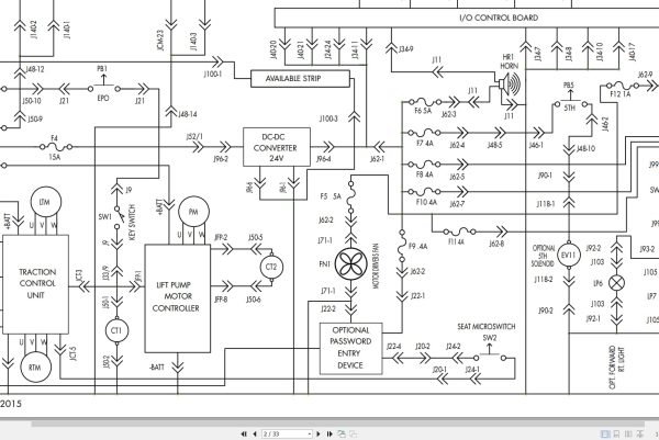 Raymond Sit Down Counterbalanced 4700 Hydraulic Electrical Schematic 1160095B 2015 (2)