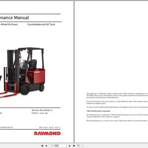 Raymond Sit Down Counterbalanced 4750 Maintenance Manual 1393838001A 2022 (1)